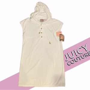 Vintage Juicy Couture Hooded Terrycloth dress robe sz L NWT